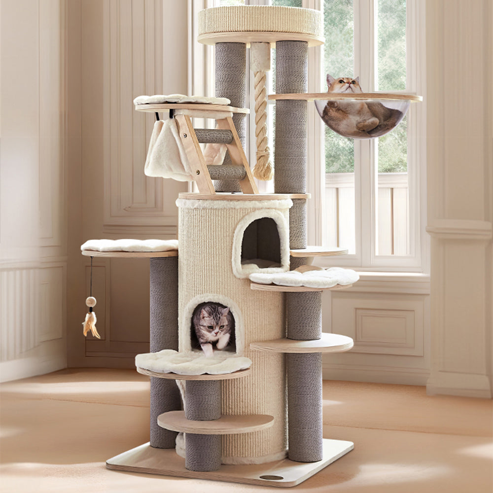 Modern Cat Tree Multi Level Stable Cat Tree for Large Cats KZLAA